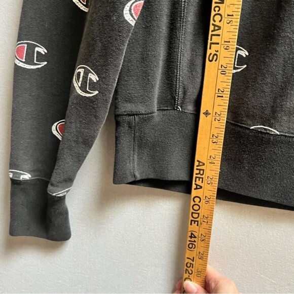 Champion Reverse Weave thick cotton crewneck logo mural sweatshirt Sz M - Picture 8 of 8